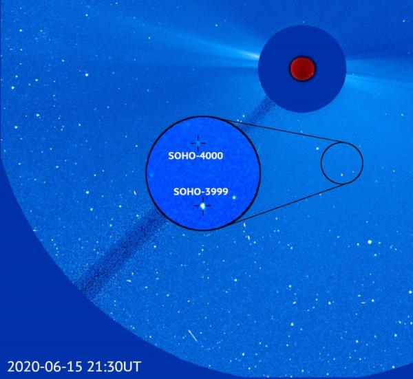 公民科学家发现从未见过的彗星-第4000彗星发现使用太阳和日光层天文台
